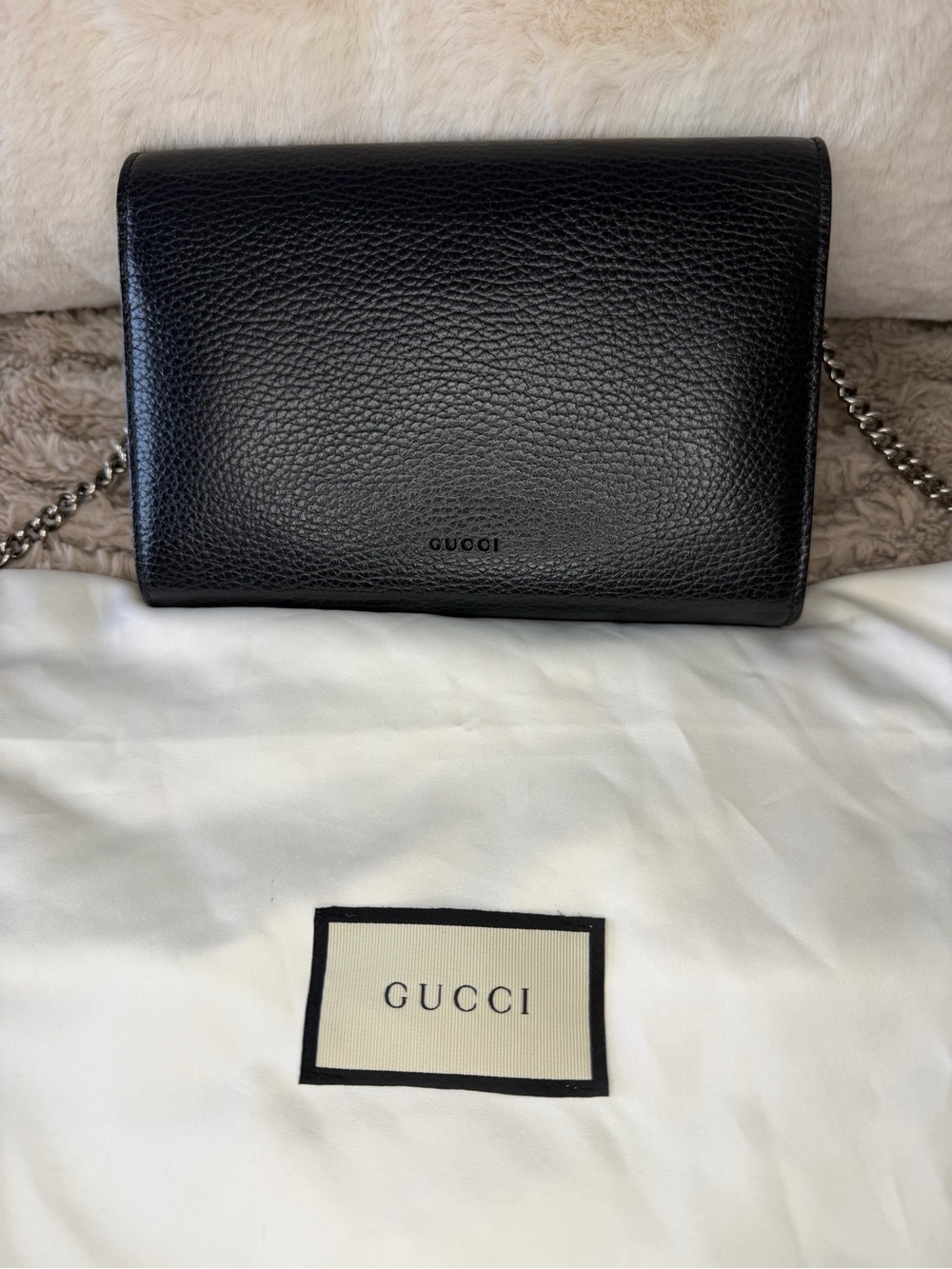 Gucci Dionysus Black Pebbled Leather Crossbody - Picture 2 of 13
